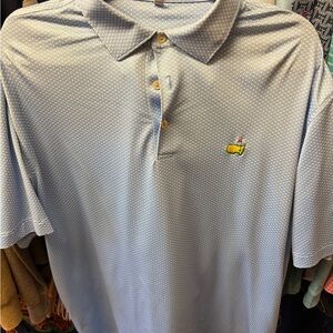 Masters Peter Millar Light Blue Polo Shirt - L